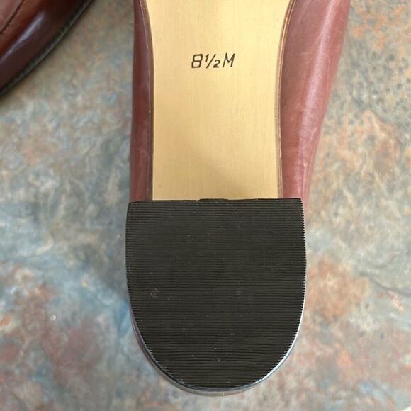 Enzo Angiolino Brown Leather Block Heel 8.5 Vintage 90’s NEW - Picture 9 of 10